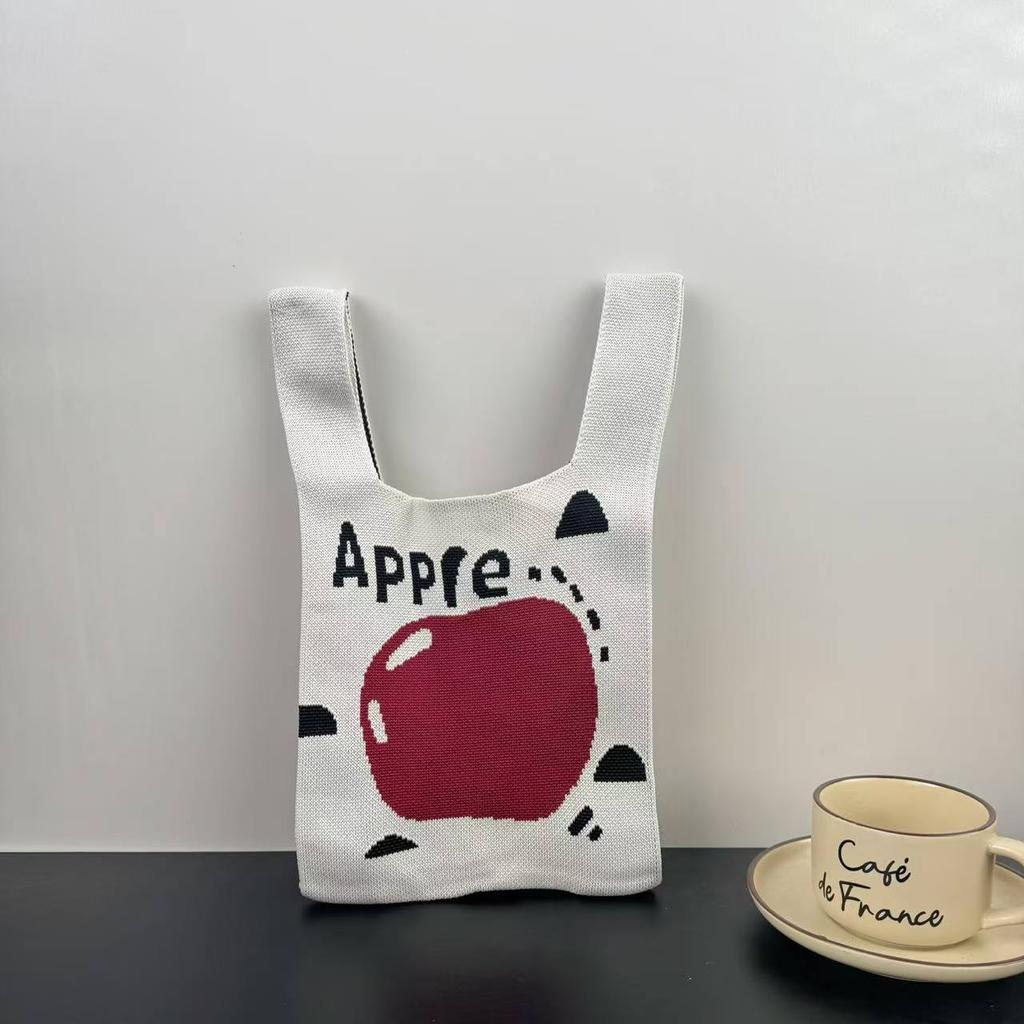 Knitted bag female animal tote bag cute souvenir snack bag versatile vest bag bucket woven gift bag