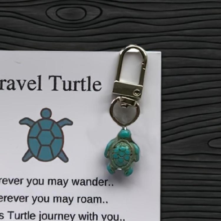 Handmade Turtle Keychain Travel Turtle Keychain Charm Turtle Keyring for Bag Key