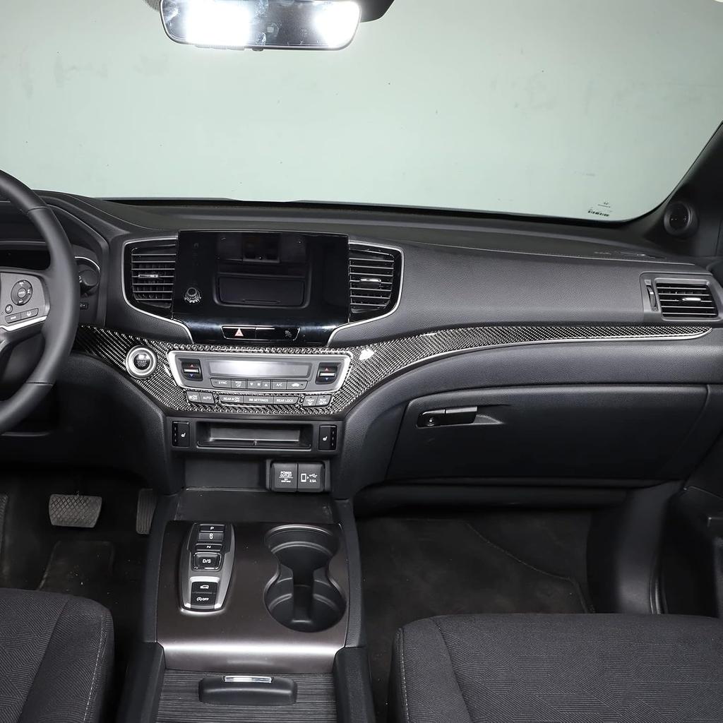 Mittelkonsolen-Panel-Zierleiste für Honda Pilot 2016-2022, Kohlefaser-Automobil-Mittelkonsolen-Abdeckungs-Aufkleber Schutzvorrichtung Innenzubehör
