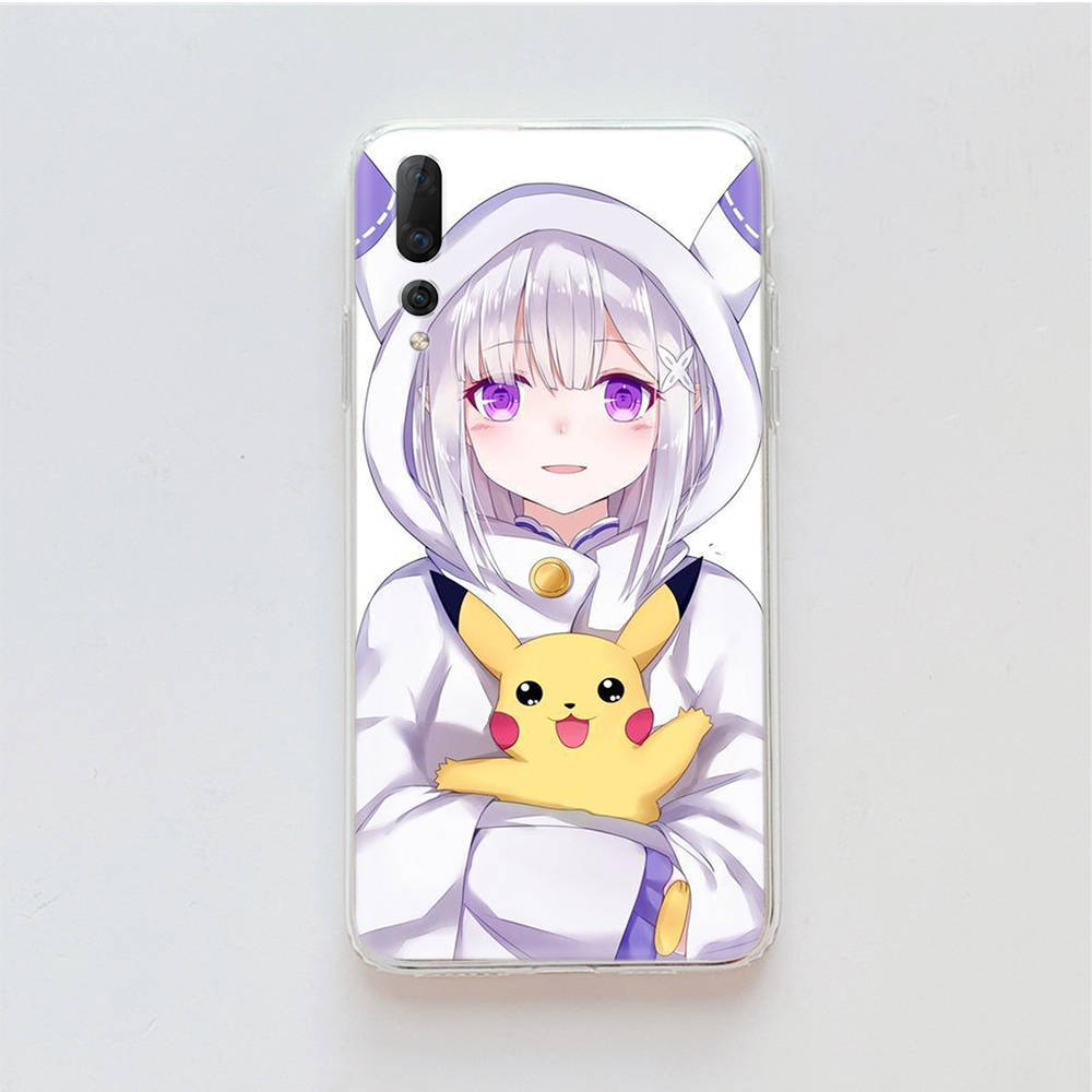Transparent Case for Samsung A04 A14 A23 M33 M53 Realme 10 9 C35 C55 VIVO X80 Infinix Hot 30 Note 11 Tecno Spark 8P Pro P-37 Lovely Pikachu