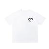 2023 Trendy Unisex Cotton T-Shirt with Heart Design - Short Sleeve, Loose Fit, Stylish Couples' Wear