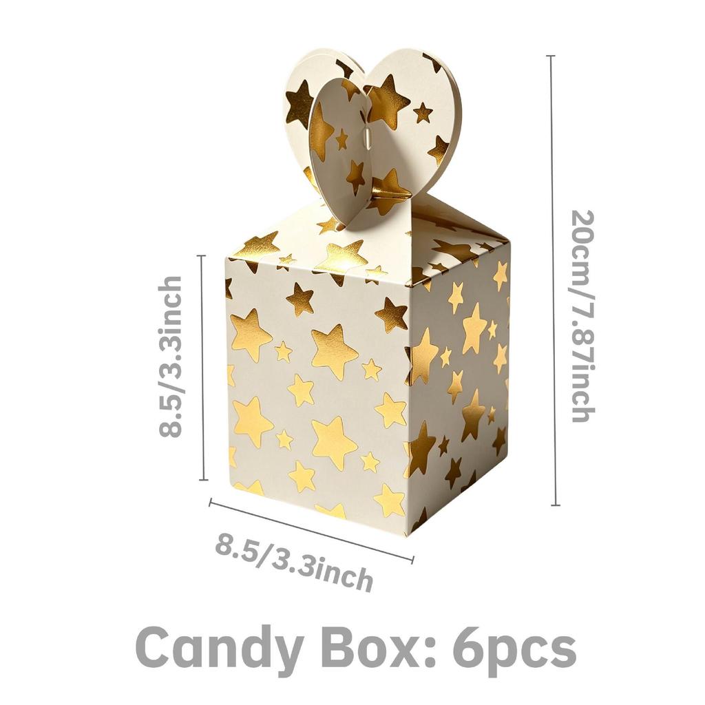 European Gold Stamped Square Candy Box - Wedding Party Favor