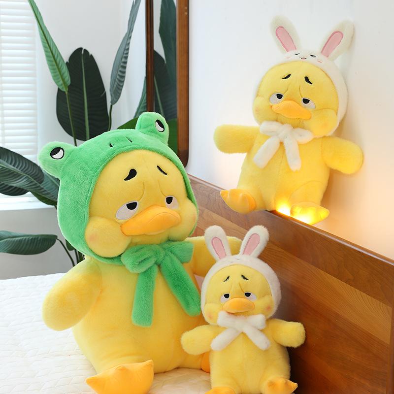 Annoying Duck Plush Toy Throw Pillow Cuckold Duckling Doll Soothing Doll Short Plush Doll
