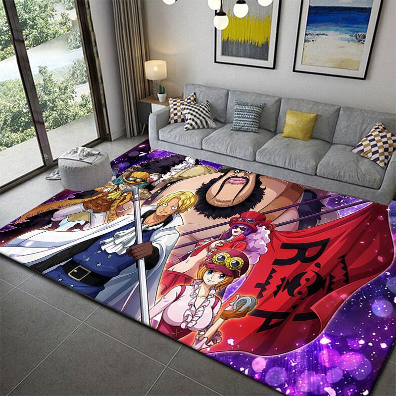 One Piece Pirate Style Rug Soft Cozy Floor Mat for Bedroom Living Room Decor