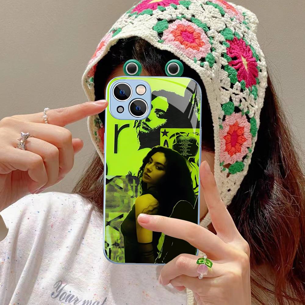 British Pop C-CharliS-XCX Singer For IPhone 14 13 12 Mini 11 Pro XS Max X XR 14 Plus Tempered Glass Cover