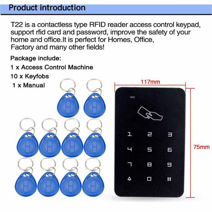 Contrôleur d'accès - yavis - modèle 2 - système complet - 1000 utilisateurs - programmation autonome