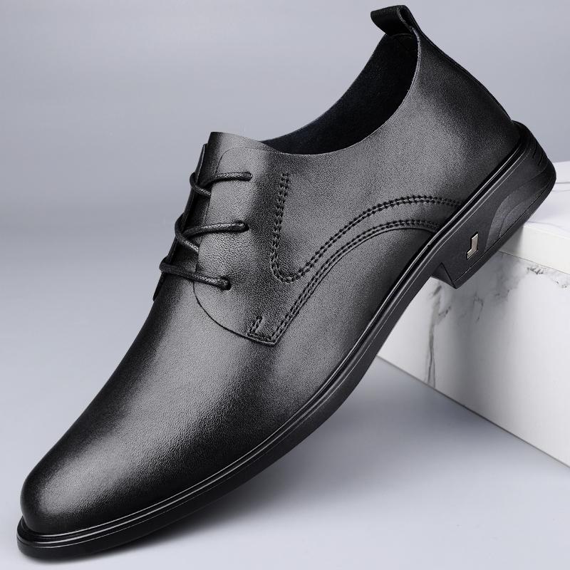 Fashion Genuine Leather Casual Shoes Classic Mens Oxford Shoes Outdoor Male Formal Dress Footwear Elegantes Outdoor Derby Shoes Sneakers