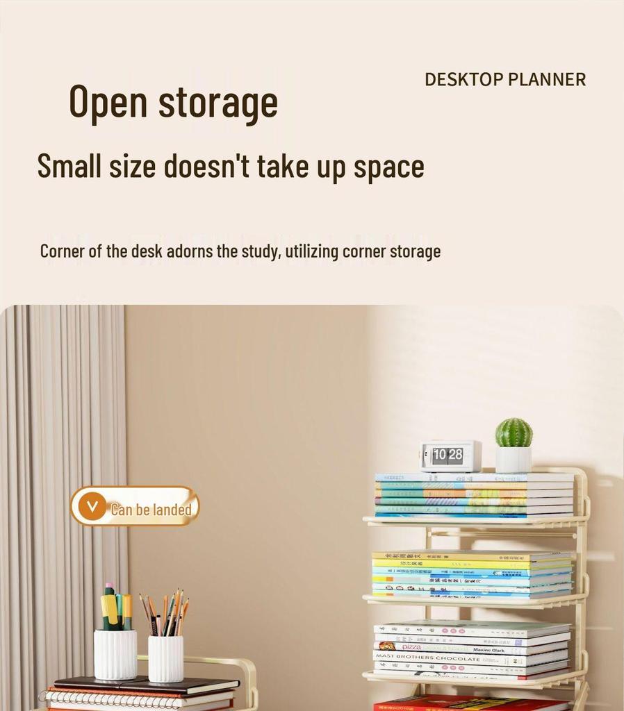 Складна залізна настільна книжкова полиця та стелаж - Органайзер для студентського столу