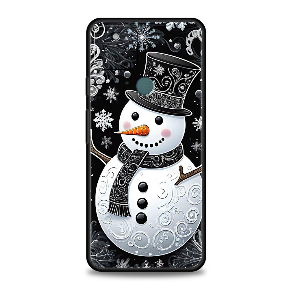 Christmas Snowman Phone Case Cover for Google Pixel 10 9 8 7 6 9A 8A 7A 6A Pro Shockproof Soft TPU 9 Pro XL Shell Capas Fundas