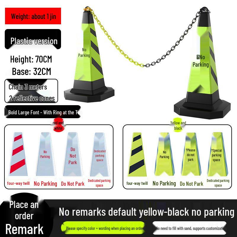 No Parking Zone Reflective Warning Cone