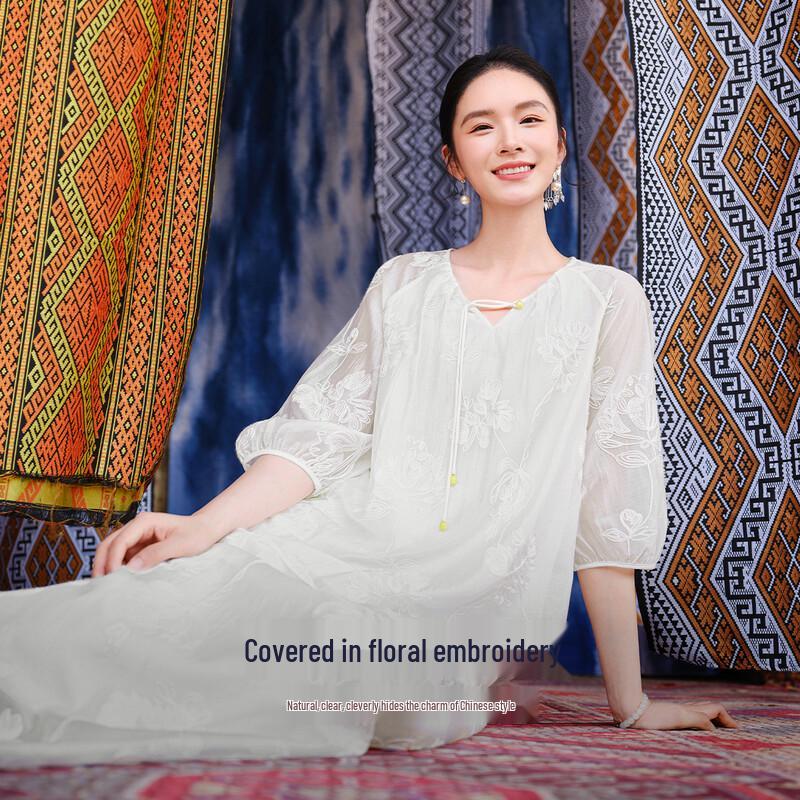 New Chinese Style Embroidered Tencel Two-Piece Set