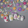 Small Fresh Flower Relief Nail Art Sticker Sweet Daisy Strawberry Flower Three-Dimensional Nail Decorative Sticker