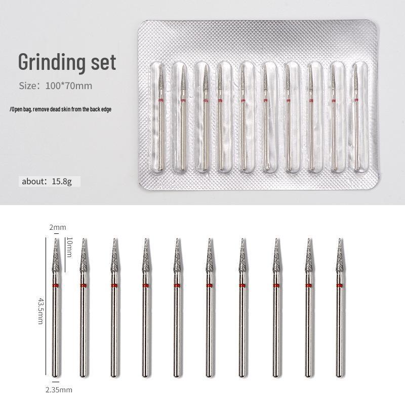 Russian Style Manicure Tool Set with Diamond & Tungsten Steel Grinding Heads