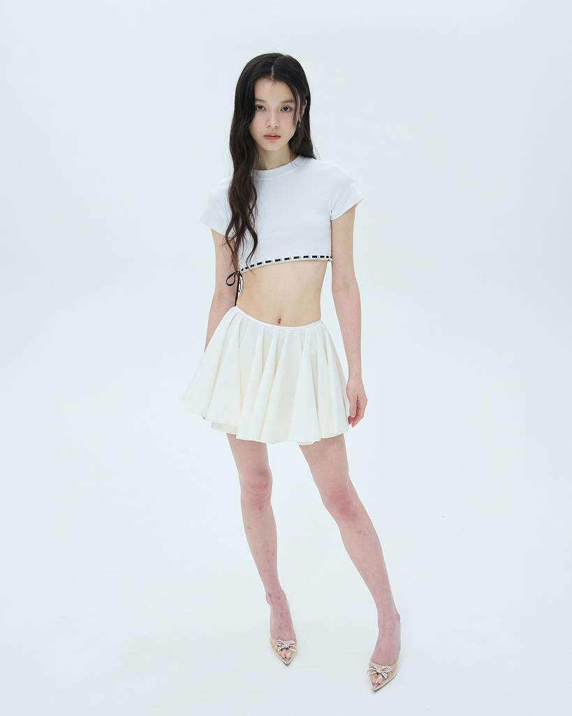 Leobyui Multi-Circle Skirt White