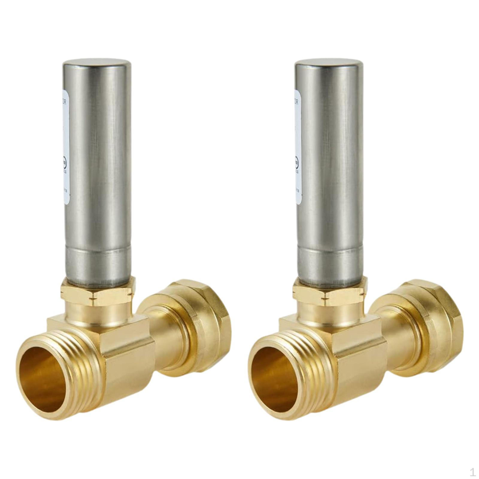 

2 Pieces 3/4 NH Thread Water Hammer Arrestor Professional 3/4 inch Male Angle for Laundry
