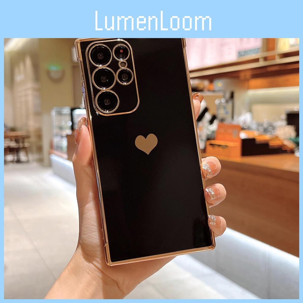 S25 Solid For Color Silver Heart Pattern Tpu Slim Phone Protective Case