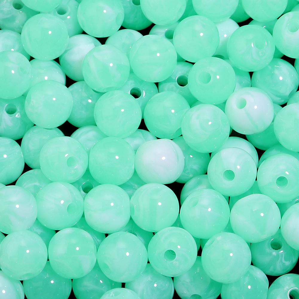 100pcs/lot 10mm Round Double Colors Acrylic Beads Loose Spacer Beads For Jewelry Making Diy Bracelet Necklace Charms Accessories