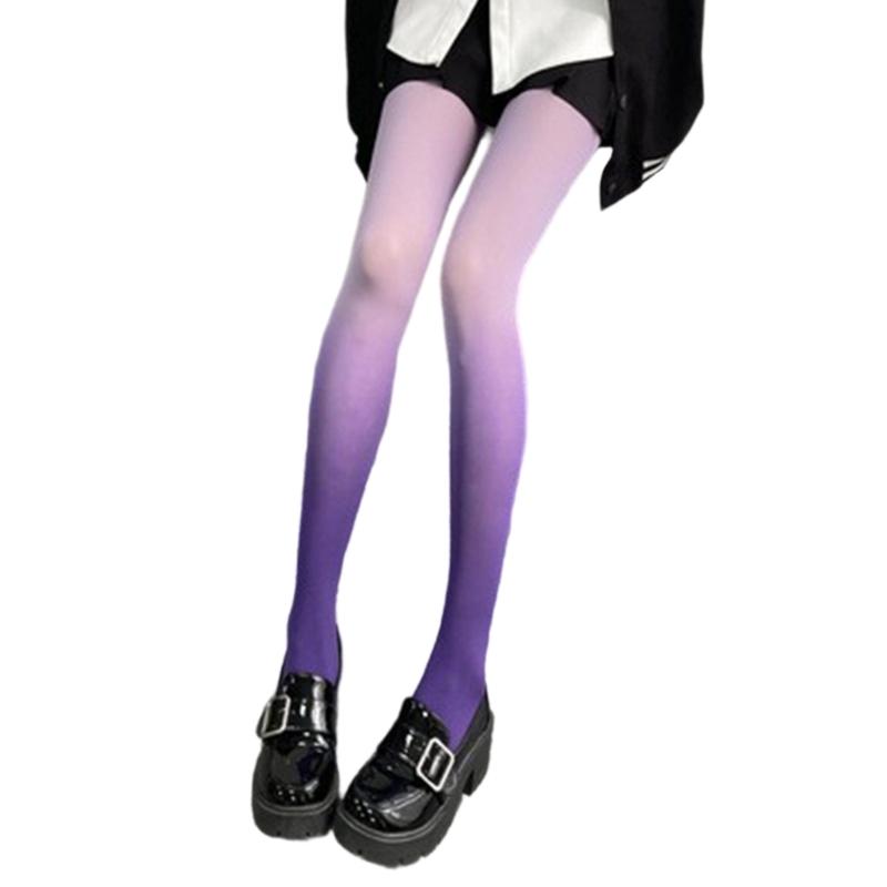 Women's Sheer Tights Control Top Pantyhose Rainbow Gradients Tights,High Waist Pantyhose Thigh High Stockings Hosiery