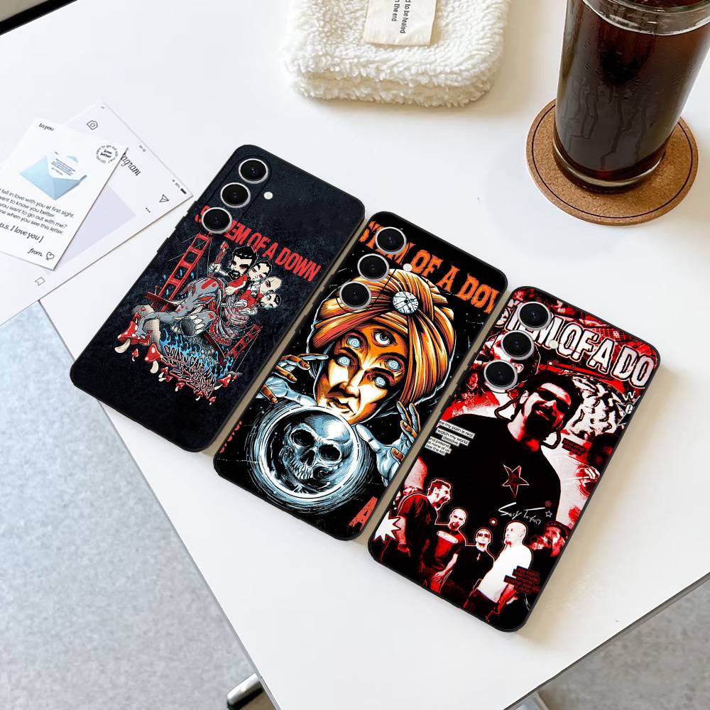 Metal Band System Of A Down Phone Case For Samsung S 24 Fe 25 Ultra Plus 20 Lite 21 30 22 23 24 22 Ultra 5G Fundas