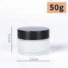 Silver/Gold/Black/White Face Cream Bottles 5-50g Makeup Jar Frosted Glass Cream Jar  Travel