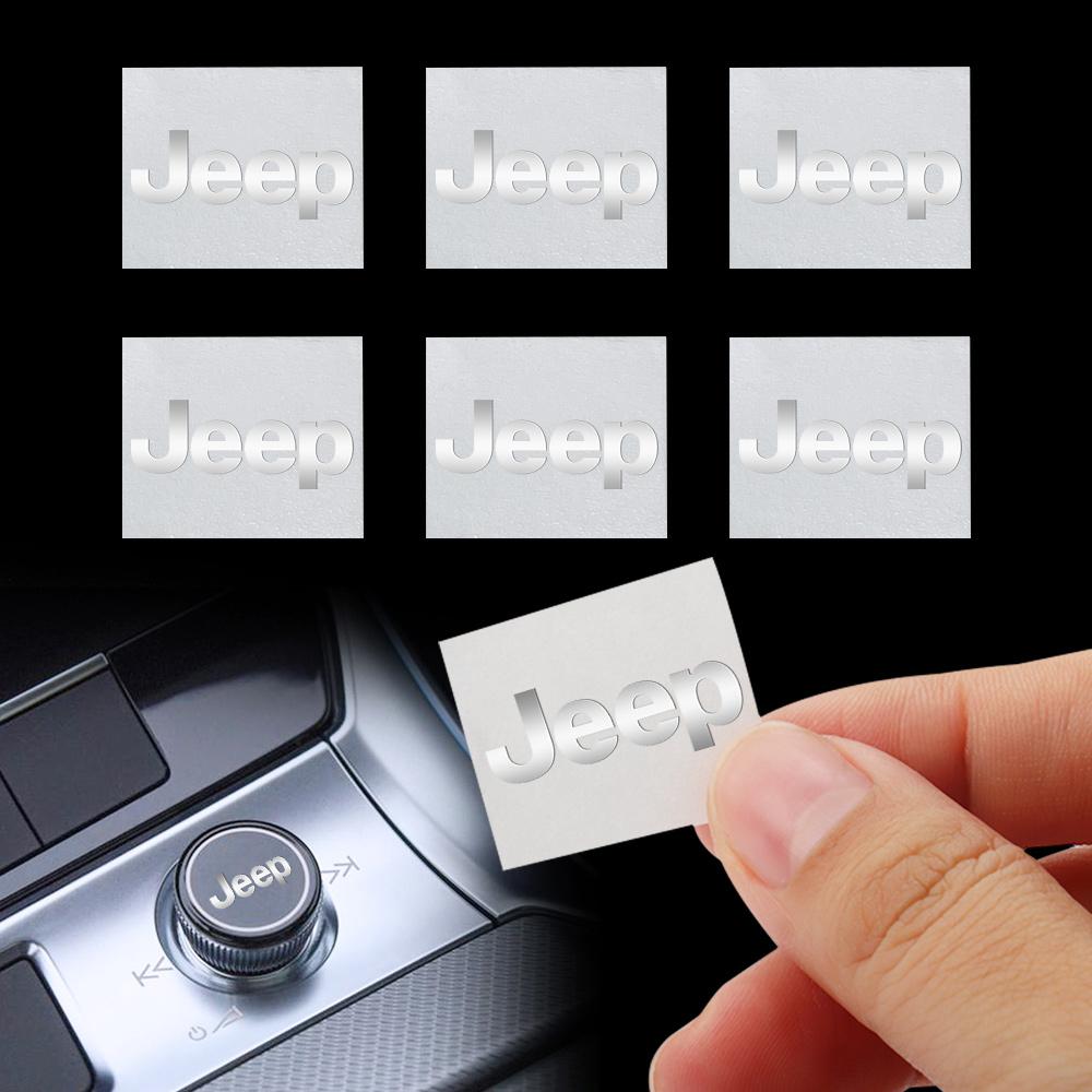 3D Metal Car Interior Decal for Jeep Wrangler WK Gladiator Pickup Cherokee Jk Renegade Rubicon Compass AKR1