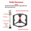 PROMEND MTB Bicycle Pedal Anti-Slip Double DU Bearings Lightweight Aluminum Alloy Pedal Wide Platform Pedals Mountain Bike Parts