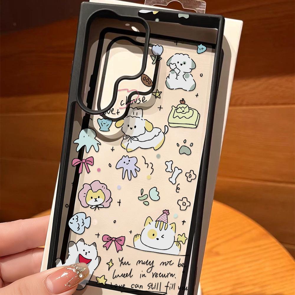 Custodia per Telefono Animali Cartoni Animati Per Samsung Galaxy S26 Ultra Case S25 S24 FE S23 A17 A07 A56 5g A16 A55 A54 A36 A26 Cover Trasparente Opaca