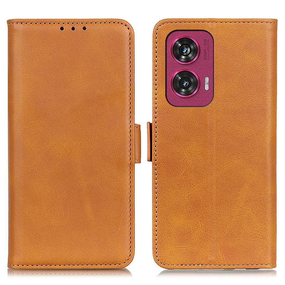 For Motorola Edge 50 Fusion 5G Wallet Case Side Magnetic Clasp Leather Phone Cover