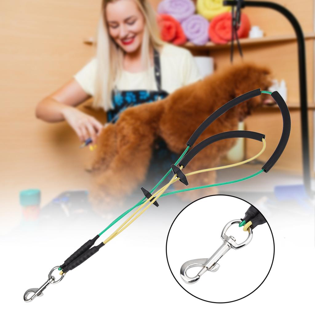 Dog Cat Grooming Loop Adjustable Double Noose Ropes for Pet Table Arm Bath Tub