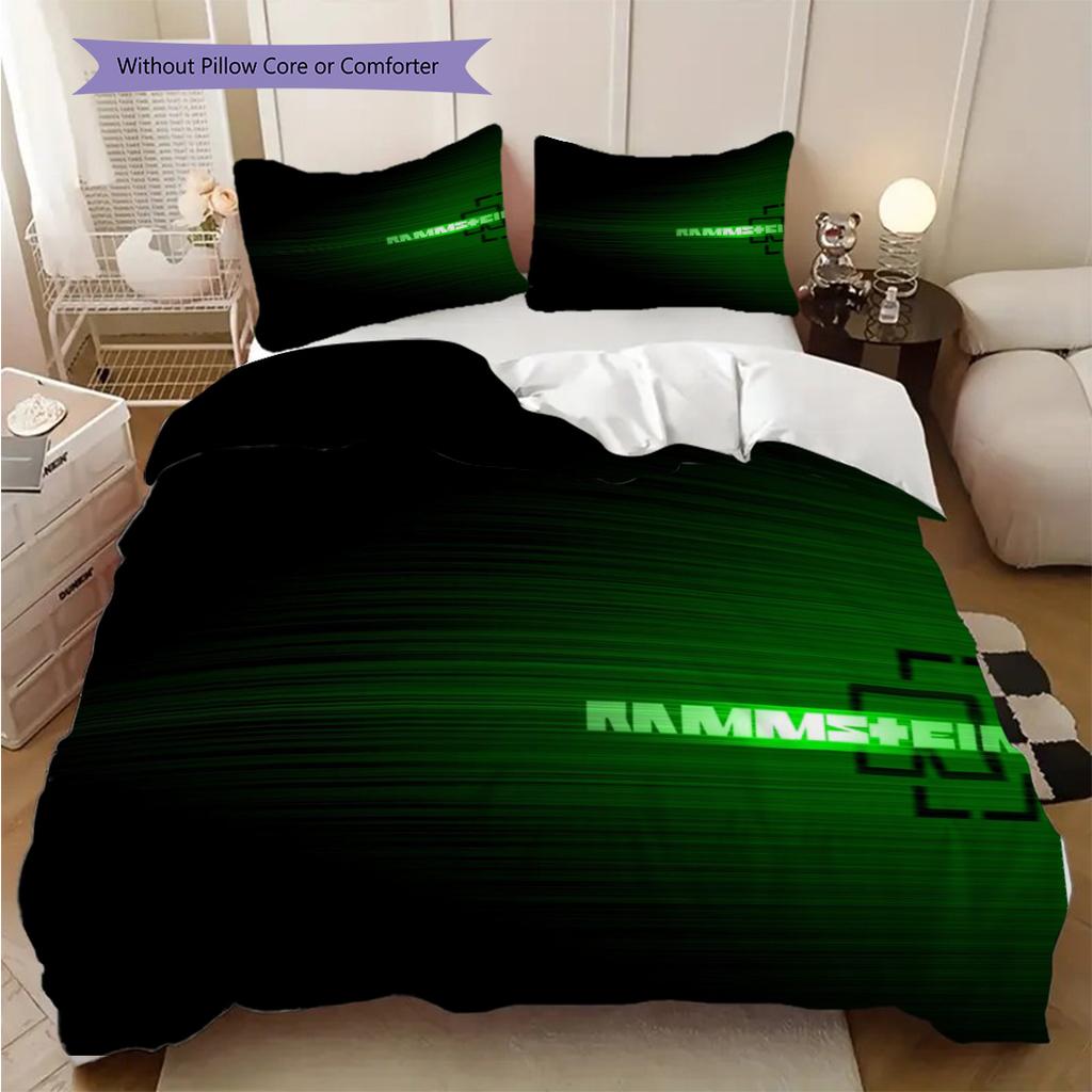 Metal Wings Cross Symbolism Bedding (1 * Duvet Cover + 2 * Pillowcase, Without Core) 2D Flat Duvet Cover and Pillowcase Bedding Set