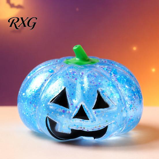 Elastic Fidget Toy 1/2/3Pcs Halloween Pumpkin Stress Relief Toy, Creepy Head Squeeze Glitter Ball for Kids Adults, Party Favors Decompression