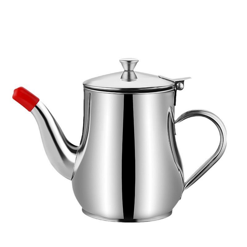 Leak-Proof Stainless Steel Oil Storage Pot with Filter