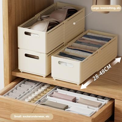 Bins Stable Stackable with Hollow Handles Expandable Storage Versatile Space-Saving Organizer Home Kitchen
