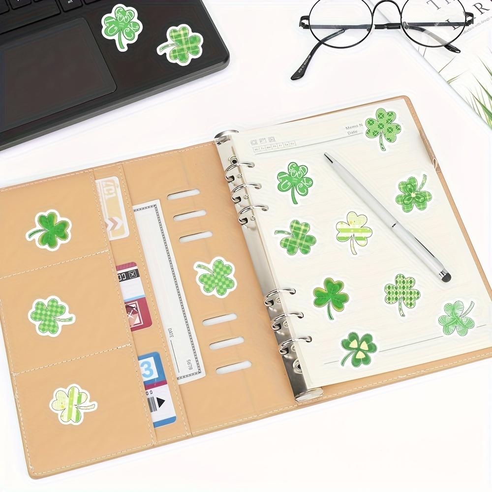 500pcs Four-Leaf Clover St. Patrick's Day Roll Stickers Phone Scrapbook Luggage Guitar Helmet DIY Graffiti Aesthetic Decals