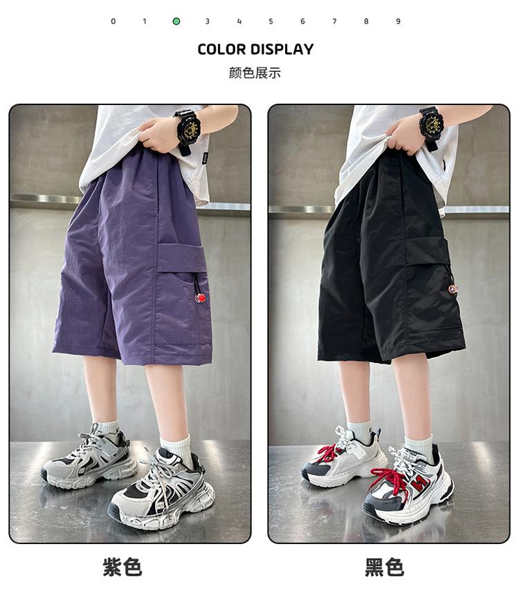 Handsome boys' summer shorts thin 2026 new mid size children's cropped shorts thin children's summer shorts trend