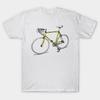 Men Black Print T-shirt Yellow Bike No-Cut Transfer Paper Print Cotton Tshirt