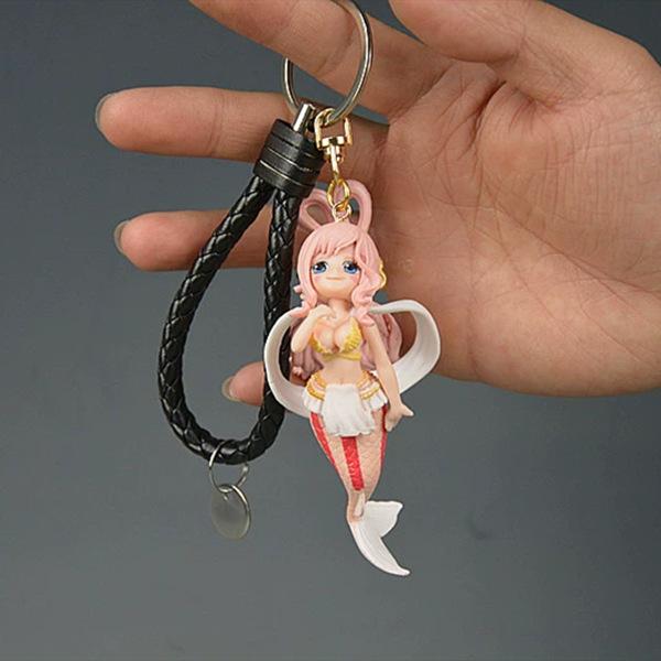 One Piece Model Cartoon Keychain Roronoa Zoro Monkey D Luffy Cartoon Toys Ornament Key Bag Car Keyring Birthday Gifts