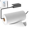 Paper Towel Holder - Vilde - 30x4 5x13 Cm - Black Metal - Drill-free - Modern Kitchen