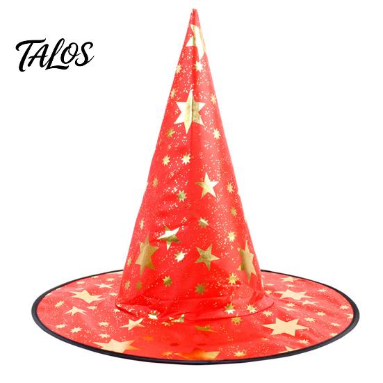 Decorative Wizard Hat Halloween Witch Hat, Adult Kids Cosplay Cone with Spider Black Web Star Decor, Gothic Party Costume Prop, Trick or Treat