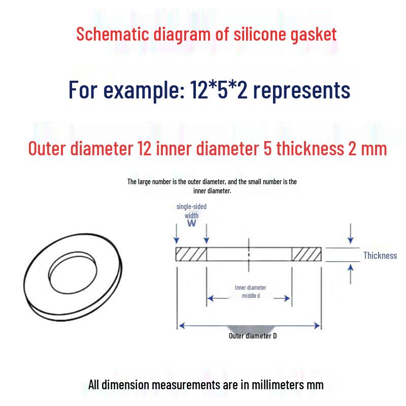 High-Temperature Resistant Waterproof Silicone Gasket, 12-160MM