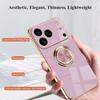 Coque de protection - BOOLING - iPhone 17 Pro - Silicone souple - Violet - Anneau rotatif