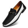 Men's Leather Large Size 47 Soft-soled Doudou Shoes 46 Versatile Leather Shoes 45 Punched Driving Shoes Youth Fashion Loafers