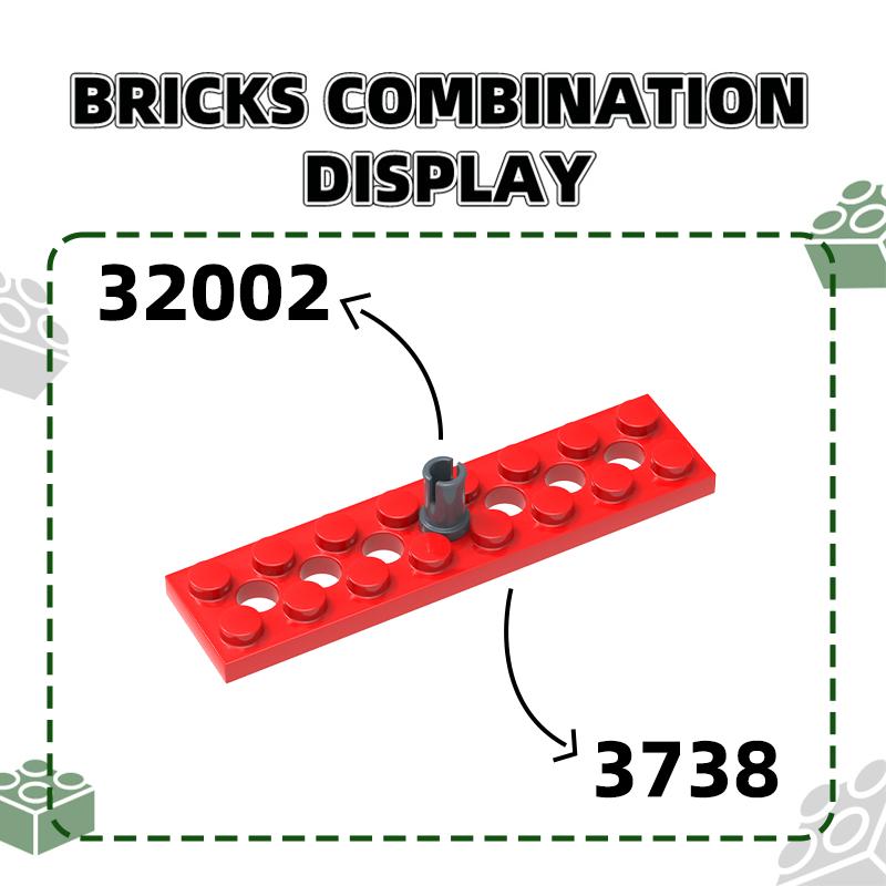 Non-Toxic 909Pcs/Lot 32002 Pin 3/4 Moc Bricks High-Tech Parts Accesstories Compatible With Diy Buildings Blocks Toys For Children