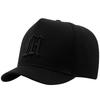 Big head circumference short brim baseball cap high top versatile hard top letter embroidered burgundy cap
