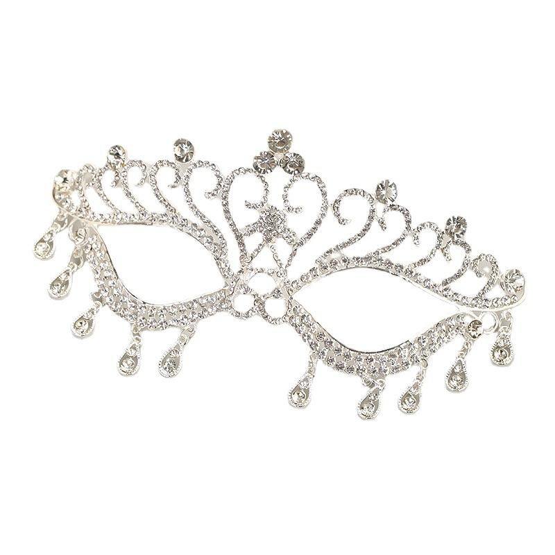 New European and American Style Mask Crown Ball Dinner Dress Accessories Bride Wedding Rhinestone Mask