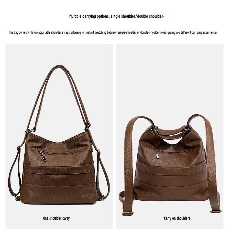 Women's 2025 Versatile High-End Tote Backpack: Large Capacity, Multifunctional, for Commuting & Outdoors