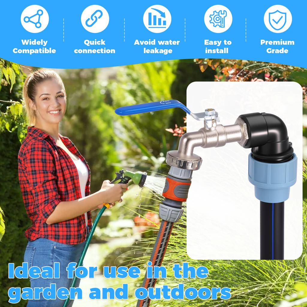 3/4Inch Outlet Tap IBC Adapter Multipurpose Hose Connection Replacement IBC Tank Accessories for 1000L IBC Container Rain Barrel