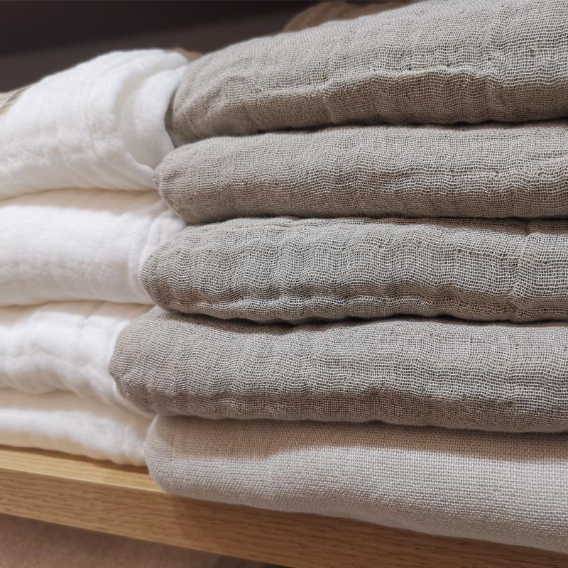 Japan Quality Cotton Gauze Towel Blankets Thin Blue Quilt for Double Queen King Bedspread On The Bed Sofa Cover Bedroom Coverlet