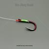 No-Knot Double Hook Heavy-Duty Leader for Grass Carp, Reinforced Lead-Free Trolling Line