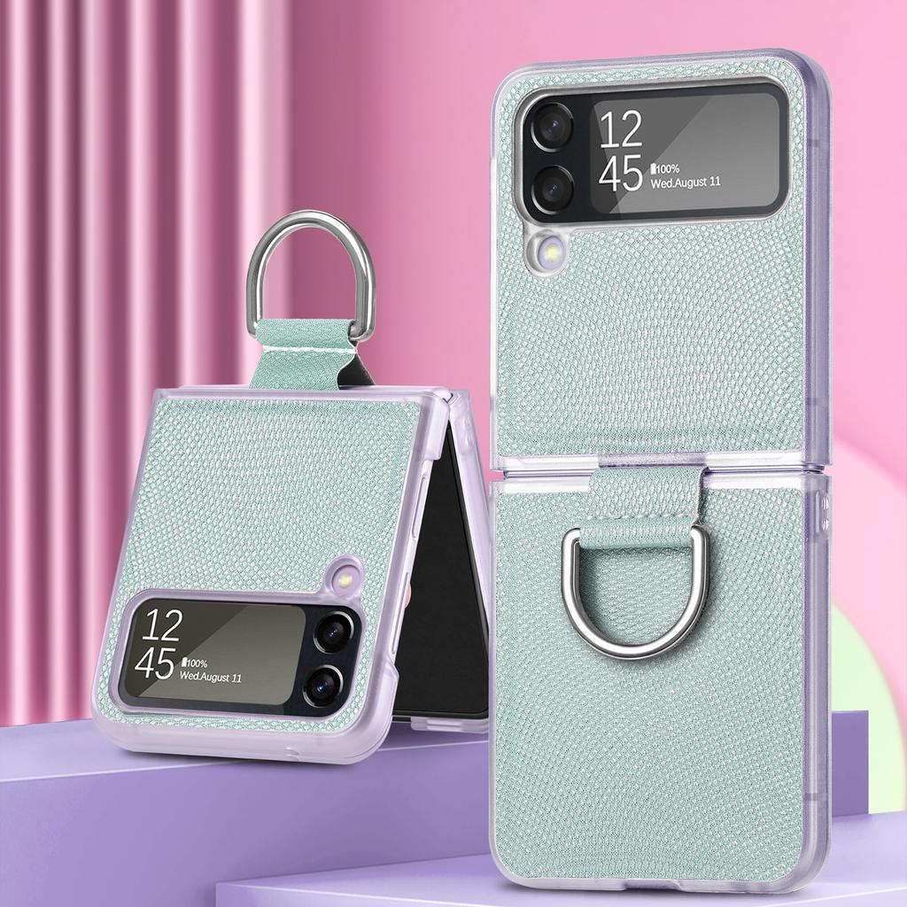 Anti -Scratch Ring Holder Fashion Case For Samsung Galaxy Z Flip4 Flip 4 5g Flip3 Flip 3 Protective Cover For Samsung Z Flip 4